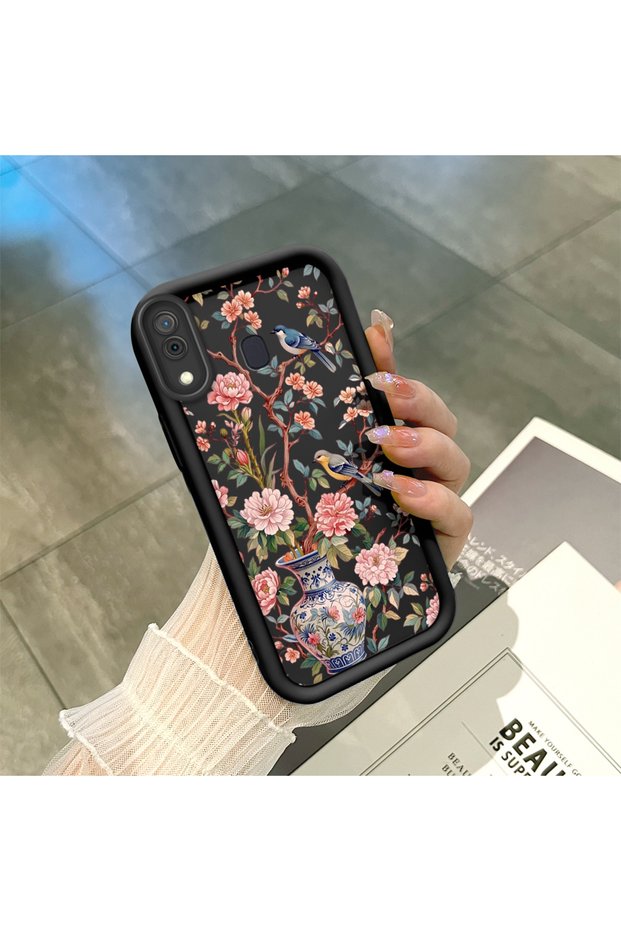 Samsung Galaxy A20/A30 Compatible Black Silicone Case Shockproof with Camera Protection