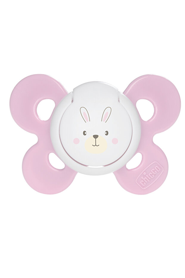 Physio Comfort Baby Soother with Unique Shape to Support Psychological Breathing, Teether & Pacifier for Newborns, BPA Free, 0-6m (Pink)