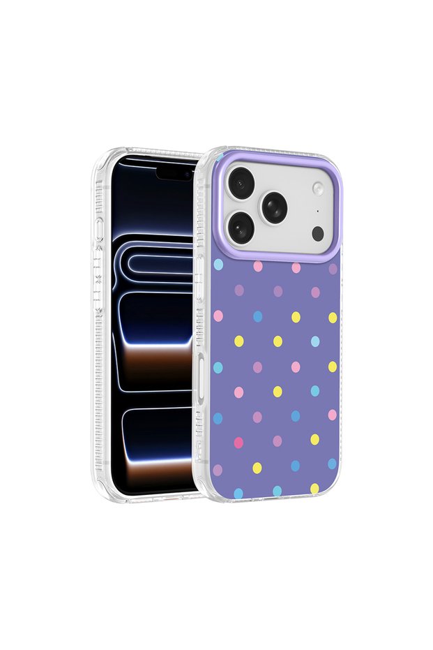 iPhone 18 Pro Max Case Colorful Patterned Side Airbag Protection Camera Raised Silicone