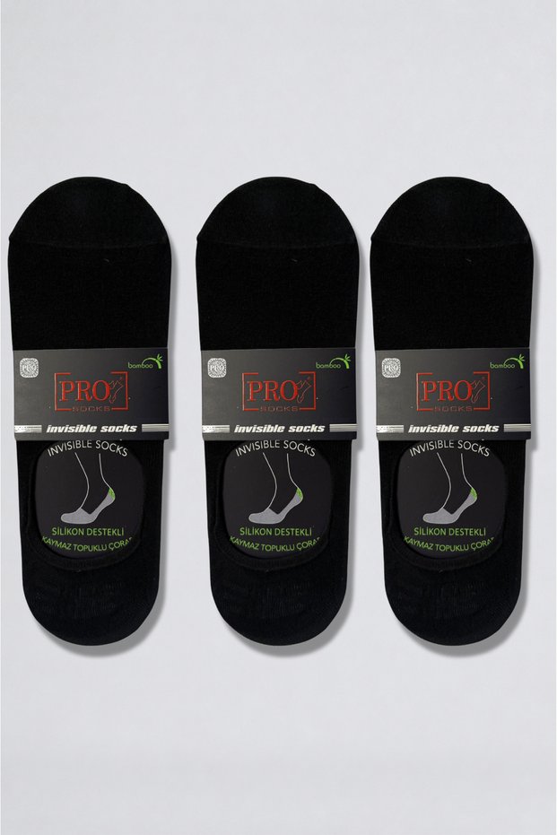 Flat Bamboo Ballerina Socks 3-Piece Invisible Comfortable Daily Socks