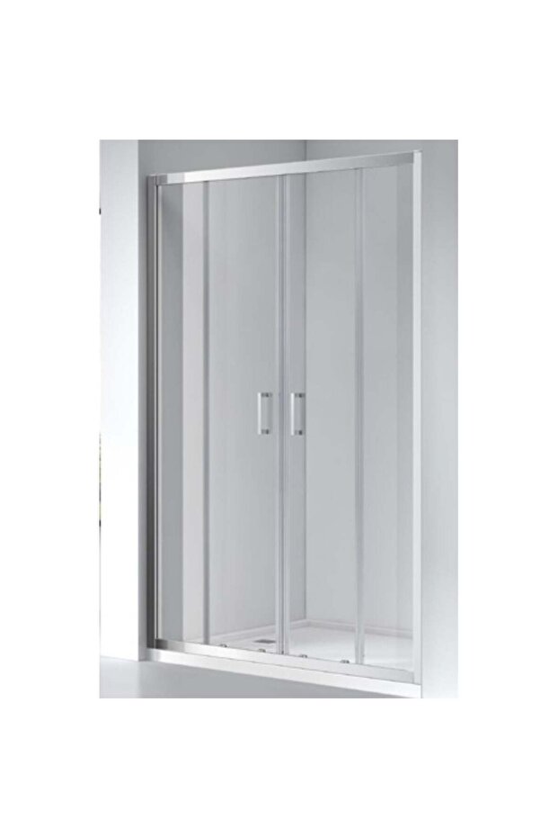 Wall To Wall Bathroom Partition 170x200 Cm - Chrome, Tempered Glass, L 170 x H 200 cm
