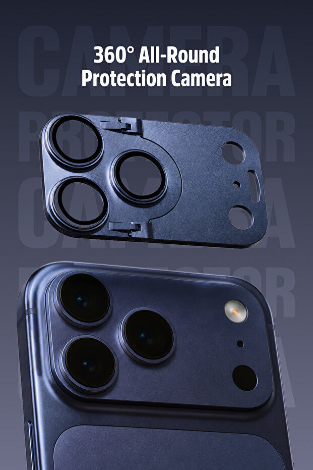 iPhone 17 Pro Camera Lens Full Coverage Lens Protector with Stand