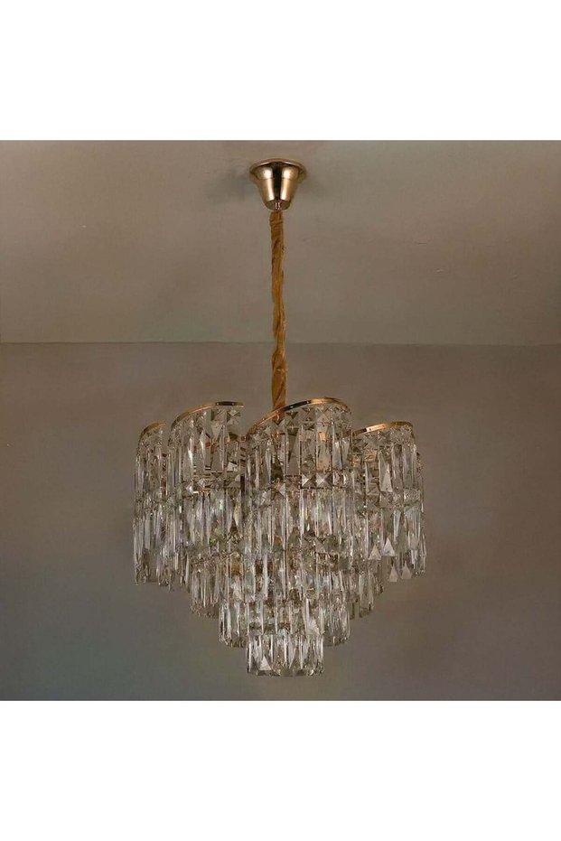 Adira 20 Lights Crystal Chandelier 80cm-Gold, Living Room Chandeliers, L 80 x W 80 x H 176 cm