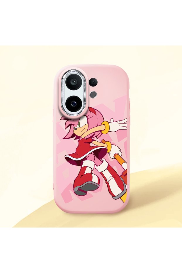 Vivo X200 Fe Compatible Shock-Absorbing Camera Protected Pink Silicone Case
