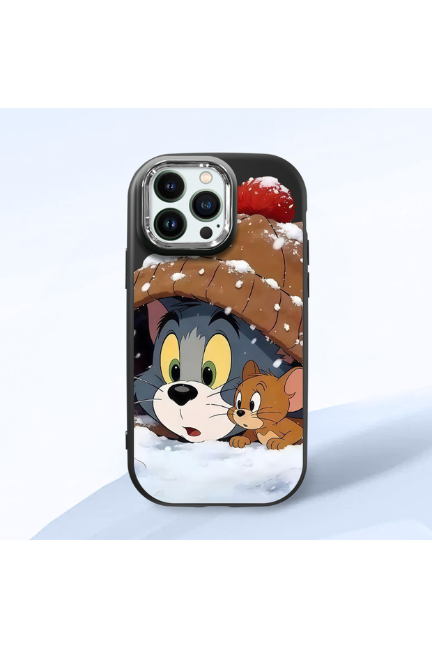 iPhone 13 Pro Max Compatible Shock-Absorbing Black Silicone Case with Camera Protection Jerry