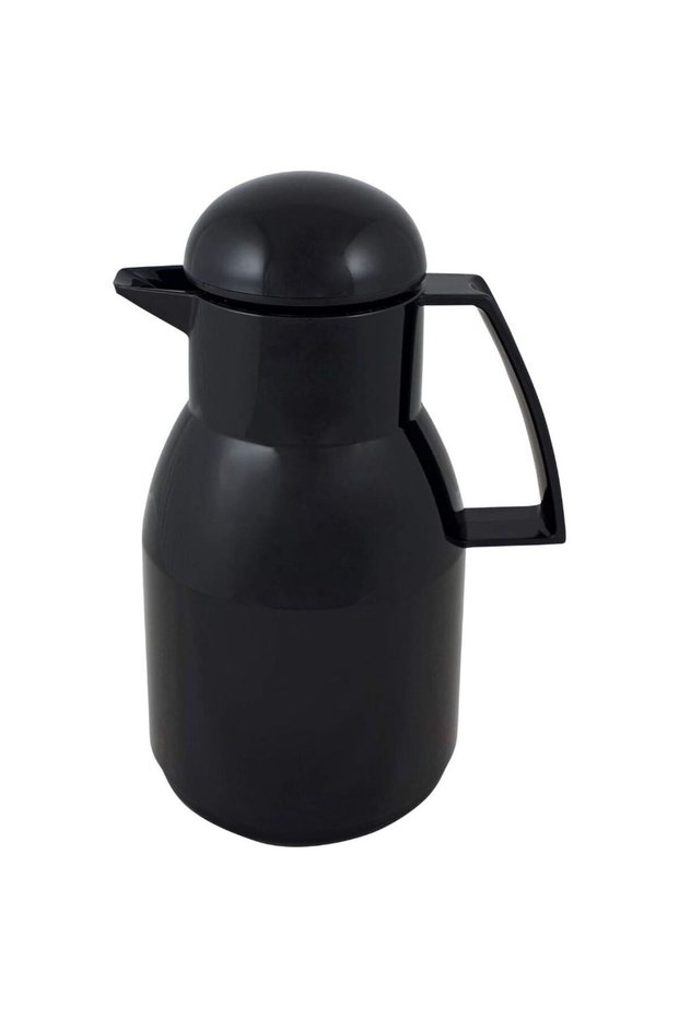 Helios Flask 1.0 Liter Top Black, Glass, PS, L 16.5 x W 13 x H 26 cm
