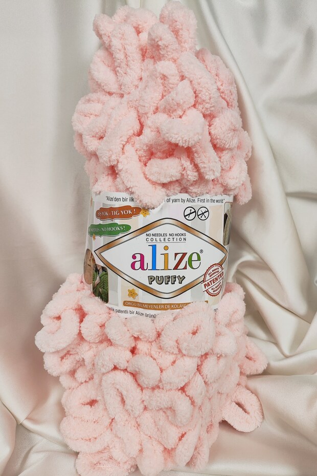 Puffy Powder Pink Hand Knitting Yarn 100Gr. 9Mt. (Pack of 5) - Color: 340