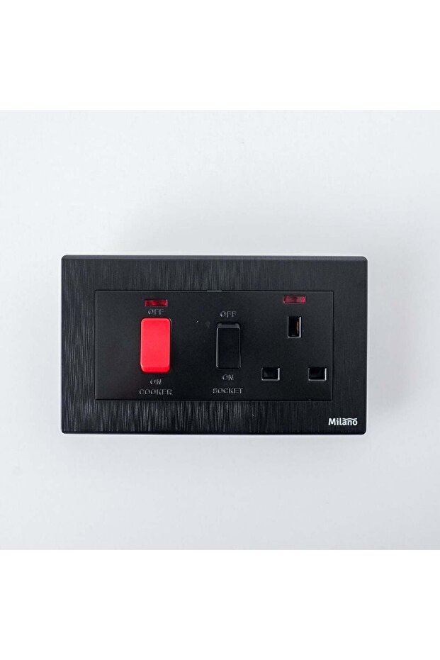 Cooker Unit Aura Black, Brushed Black, Phosphor Copper, Switches, 172 x 90