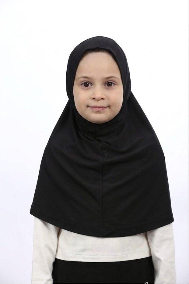 Girl's One-Piece Hijab - Ready-To-Wear Hijab Scarf - Practical Snap-On Hijab | Flexible Sandy Fabric Daily & Prayer Headscarf (6-11 Years)
