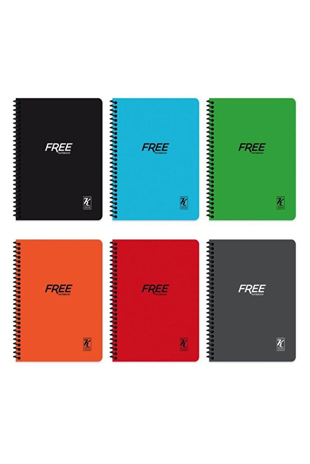 Keskin A5 80 Yp. Lined Pp Cover Spiral Notebook-New Free