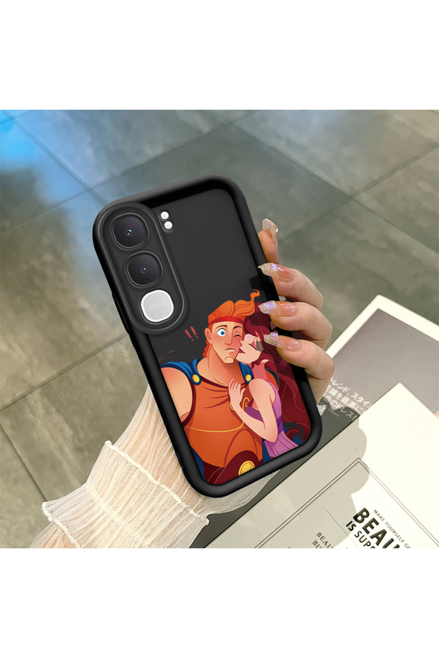 Vivo Y31/Y21D Compatible Black Silicone Case Shockproof with Camera Protection