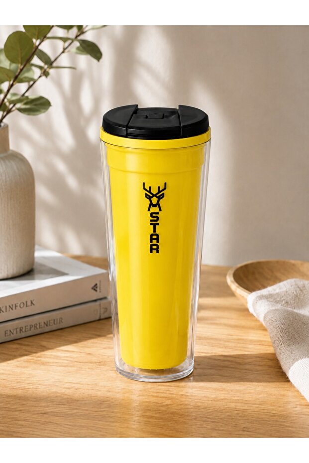 Double Wall Insulated Thermos Cup / Mug - Travel and School Cup with Leak-Proof Lid 350 ml
