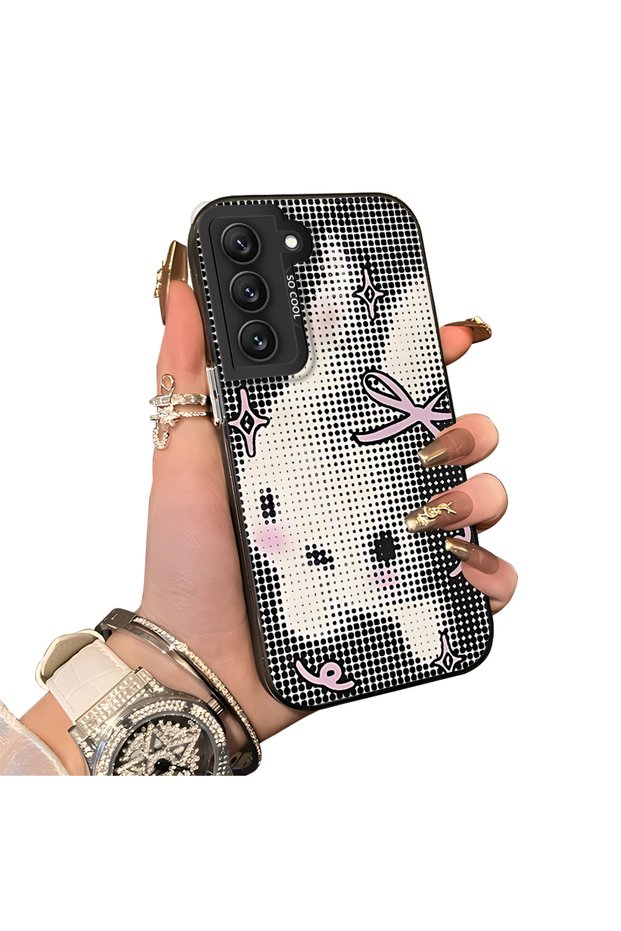 Samsung Galaxy S22 Compatible Hard Acrylic Back Silicone Edge Lens Protection Case