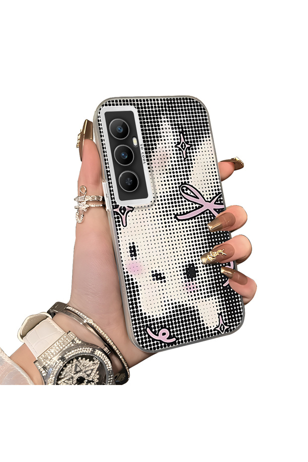 Realme C65 4g Compatible Hard Acrylic Back Silicone Edge Lens Protection Case