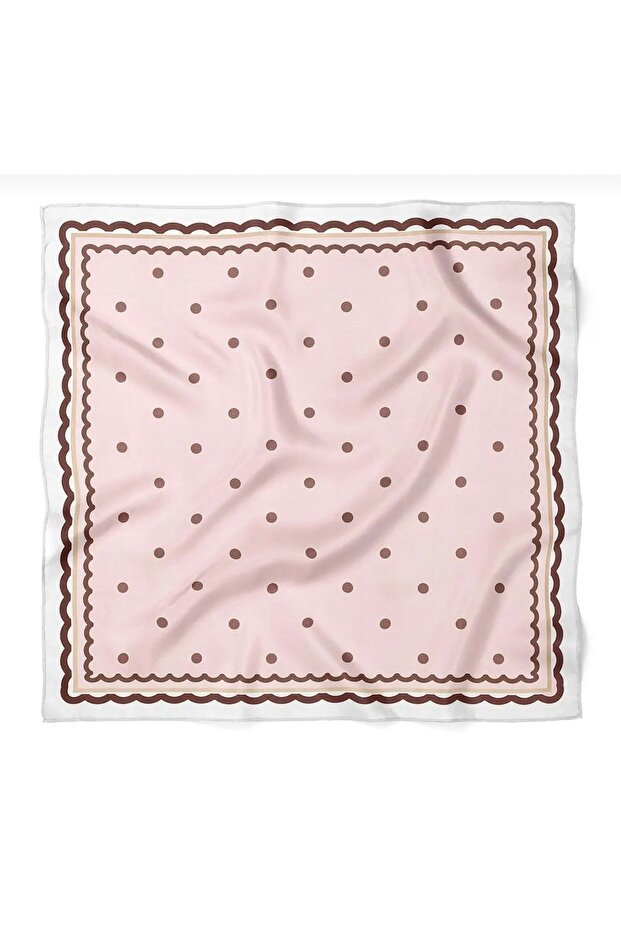 Pink Polka Dot Pattern Bandana Scarf 50*50 cm