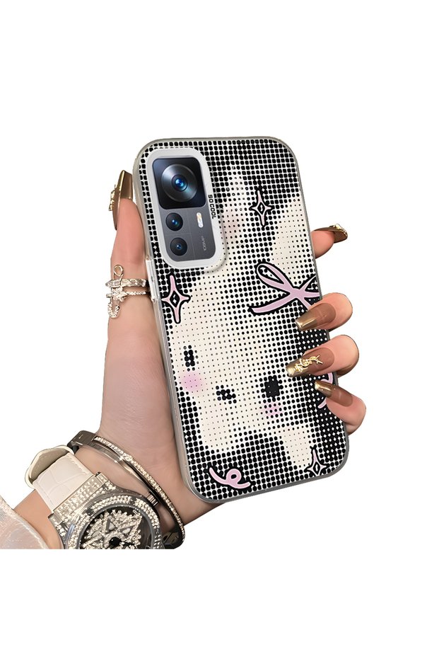 Xiaomi Mi 12T/12T Pro Compatible Hard Acrylic Back Silicone Edge Lens Protection Case