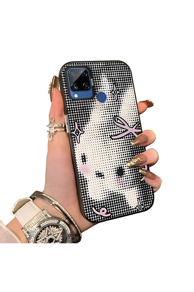 Realme C15/C25/C25S Compatible Hard Acrylic Back Silicone Edge Lens Protection Case