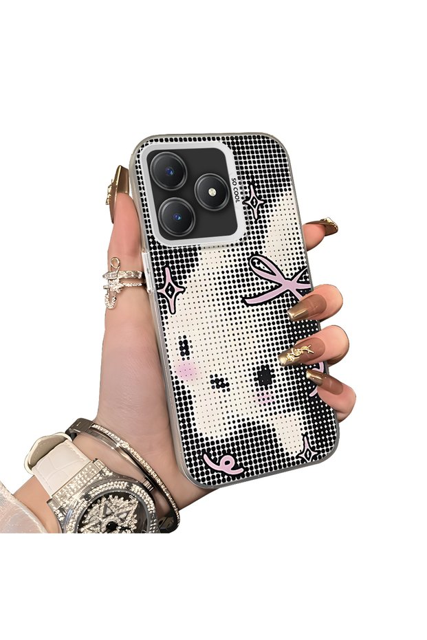 Realme C63 4G/C61 Compatible Hard Acrylic Back Silicone Edge Lens Protection Case