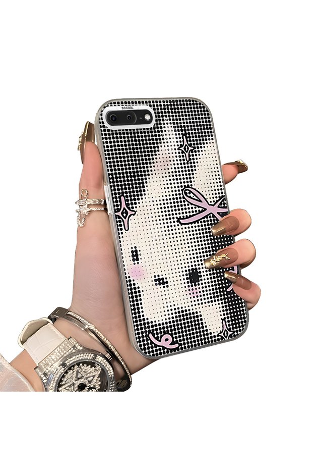 iPhone 7 Plus/8 Plus Compatible Hard Acrylic Back Silicone Edge Lens Protection Case