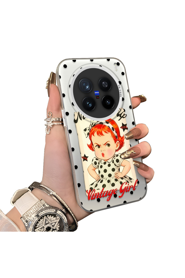 Vivo X200 Pro Compatible Hard Acrylic Back Silicone Edge Lens Protection Case
