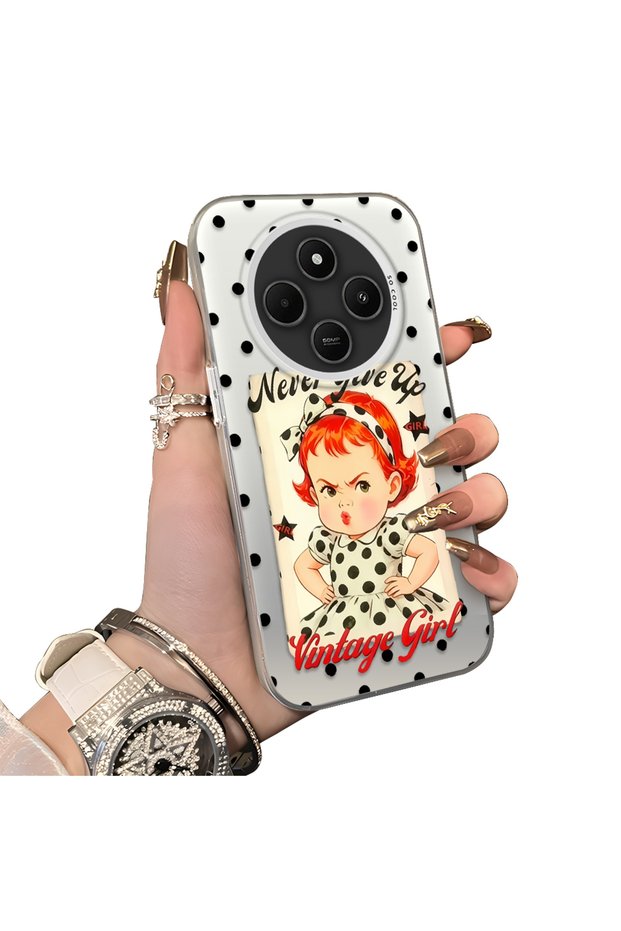 Xiaomi Redmi 14C 4G/5G Compatible Hard Acrylic Back Silicone Edge Lens Protection Case