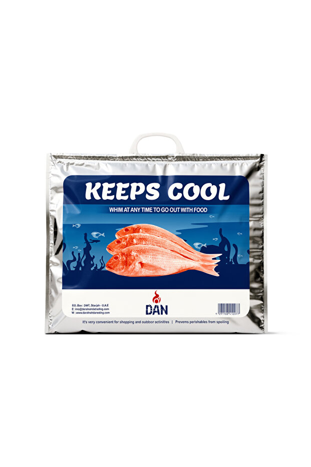 DAN Reusable Thermal Insulated Bag – Keeps Cool Seafood & Fish Transport Bag, Ideal for Shopping and Outdoor Activities, Prevents Perishables from Spoiling