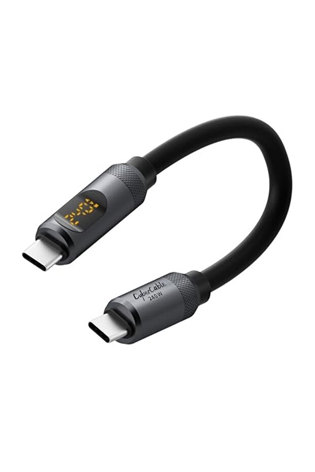 كابل USB من هاجيبيس بطول 250 مليمتر متوافق مع آيفون 15 وماك بوك برو وآيباد برو وسامسونج جالاكسي S23