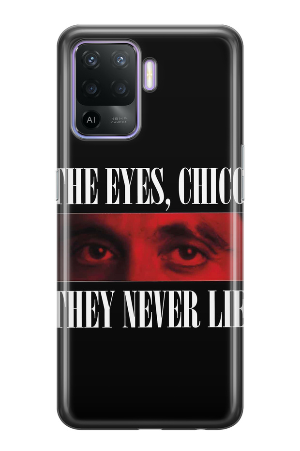 Oppo Reno 5 Lite Compatible the Eyes Chico Patterned Transparent Phone Case