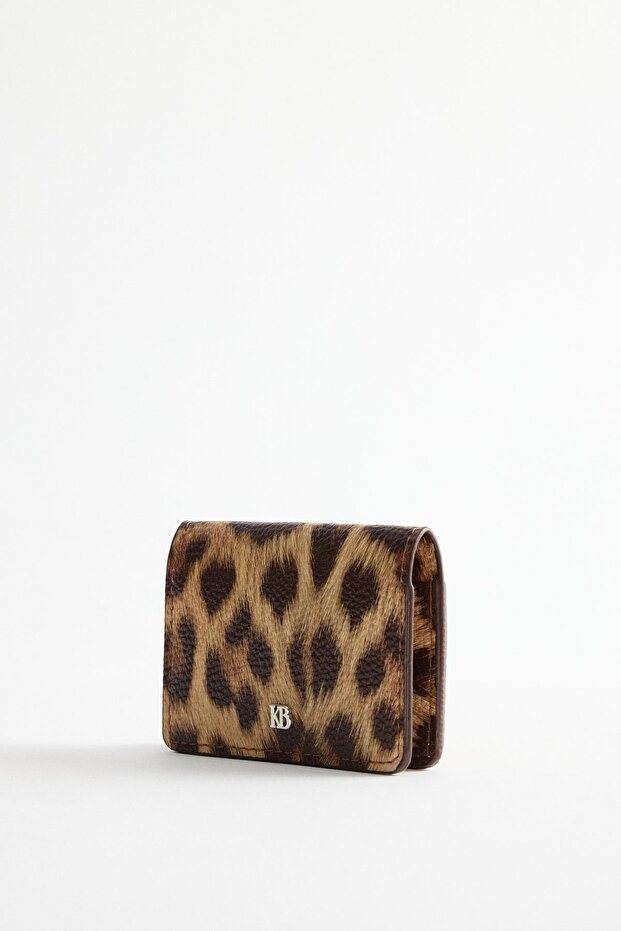 Animal Patterned Leather Wallet Leopard