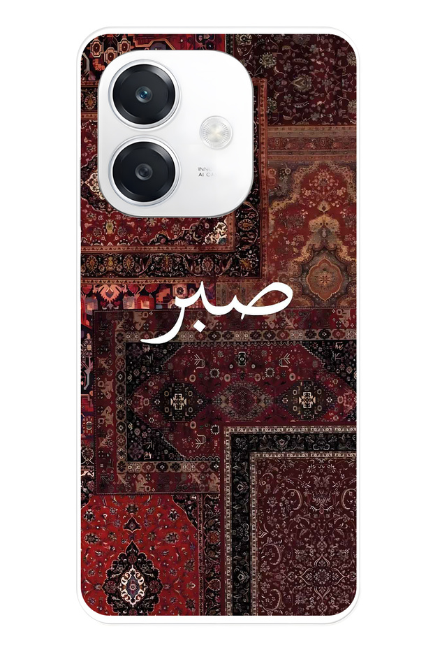 Oppo A3 Compatible Vintage Carpet Pattern Transparent Phone Case