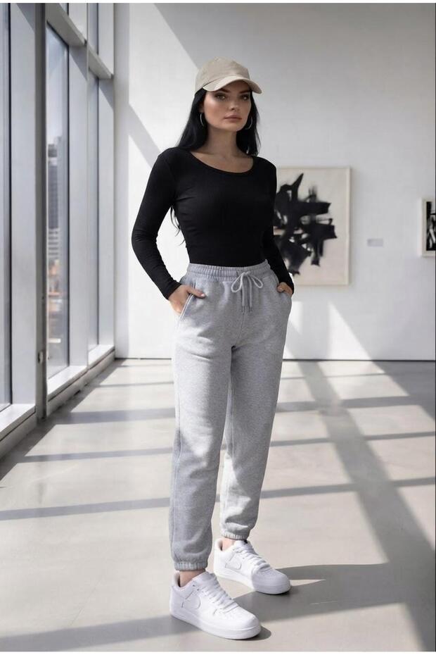 Women's Grimelange High Waist Fleece Lined Jogger 3 Thread Sweatpants