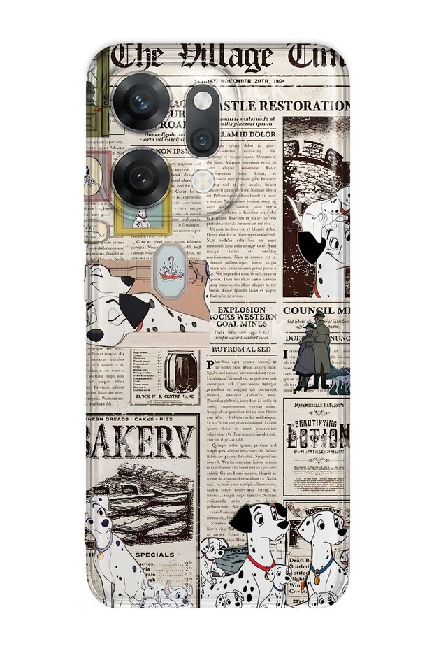 Oppo Reno 14 Compatible 101 Dalmatians Patterned Transparent Phone Case