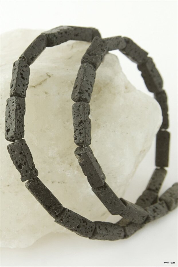 Muratech 1.3 cm Rectangular Pipe Lava (170428) Stone Black