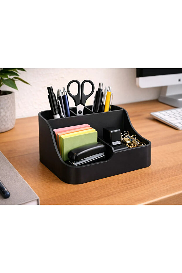 Desktop Organizer Pen Holder Multi-Compartment Pen and Stationery Organizer Tray