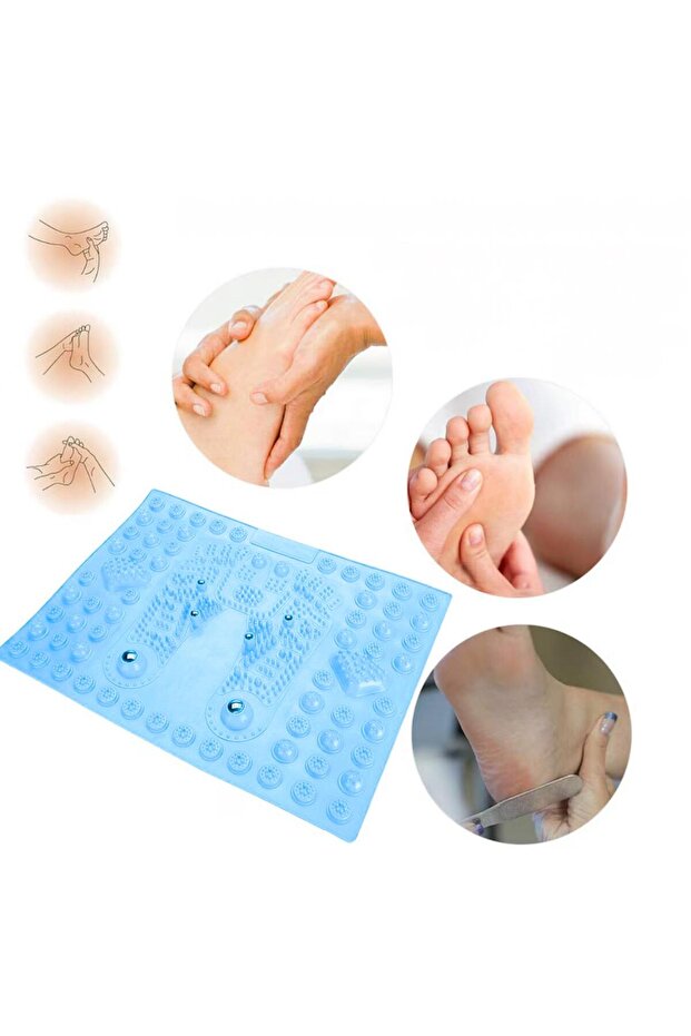 Acupressure Foot Mat and Foot Reflexology Soft Sensory Mat Blue Color