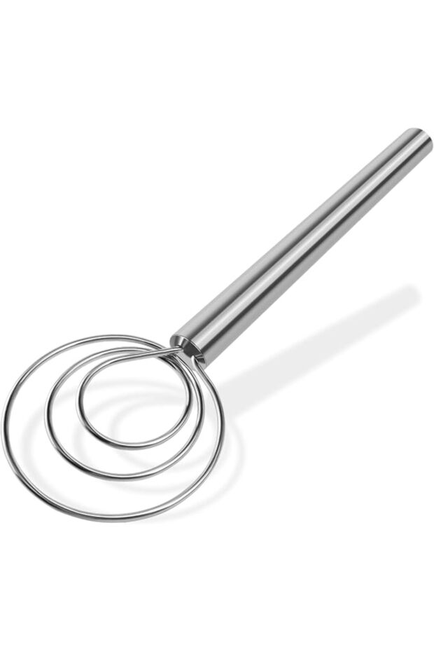 Maxjoy Danish Dough Whisk Hook Stainless Steel Dutch Style Dough Maker Tool, Dough Whisk