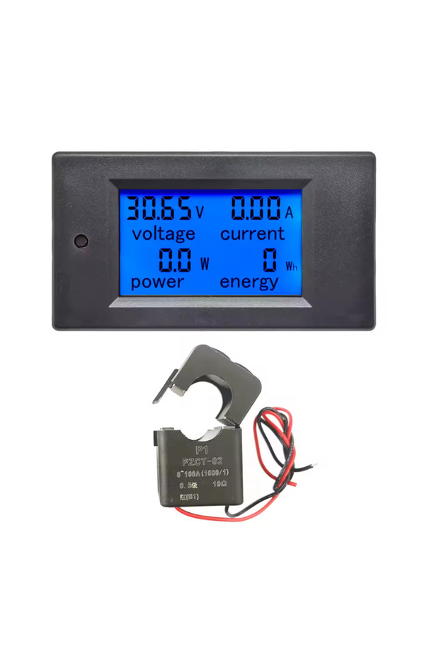 Peacefair Pzem-061 100A Ac Digital Multimeter - Current, Voltage, Power, and Energy Meter Set with Current Transformer
