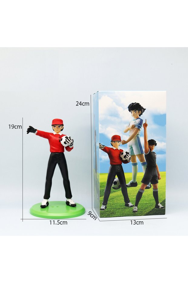 Bandai 1pcs With Box 18cm Captain Tsubasa Anime Figure Ozora Tsubasa Action Figures Hyuuga Kojirou/W