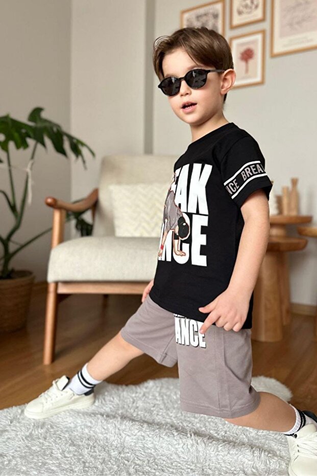 Ec Break Dance Brown Shorts Suit