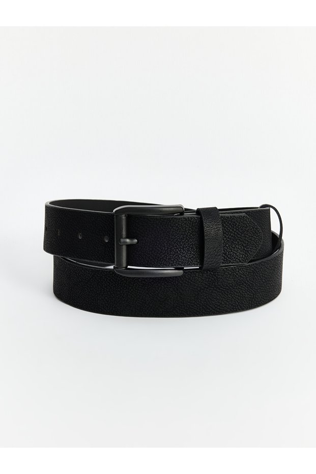 حزام رجالي أسود عادي من LCW ACCESSORIES مع فرق من NEVAVM