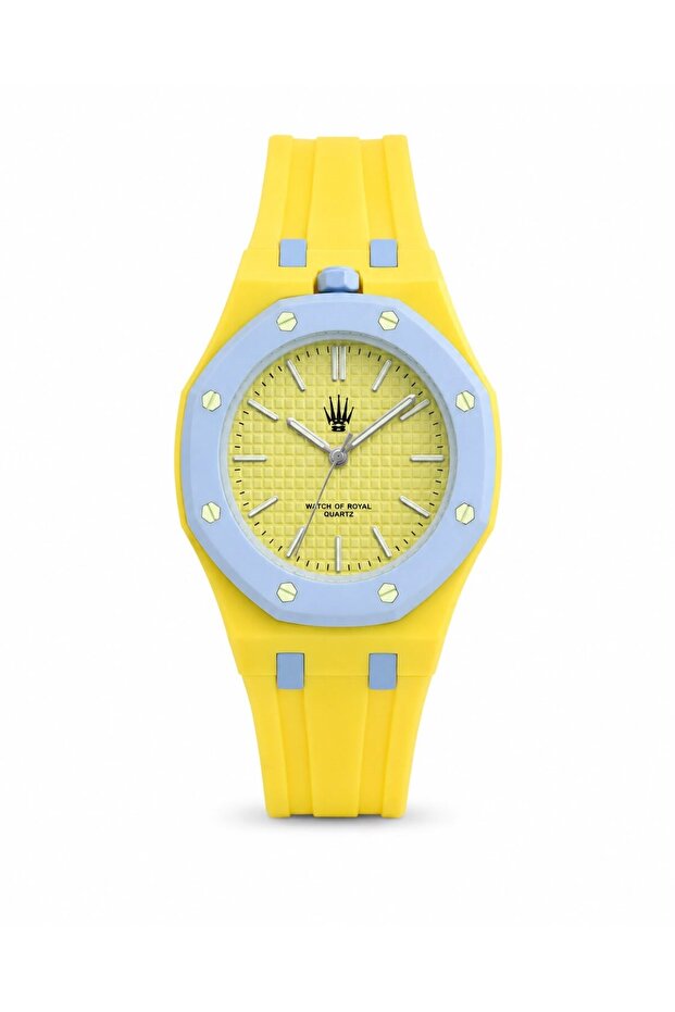 Mivaro Time Yellow Silicone Strap Accessory Wristwatch