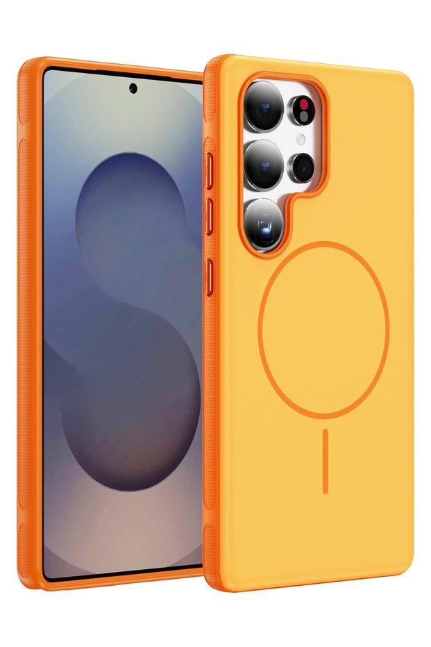 Galaxy S23 Ultra Neksa Magneticsave Cover Compatible with Samsung - Orange