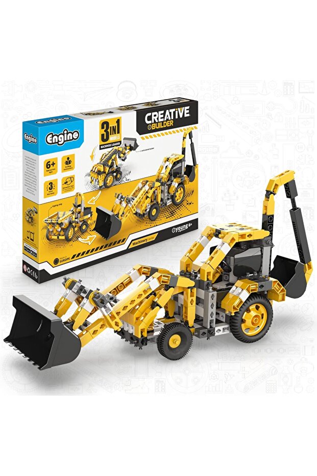 CREATIVE BUILDER BACKHOE LOADER MACHINERY SET