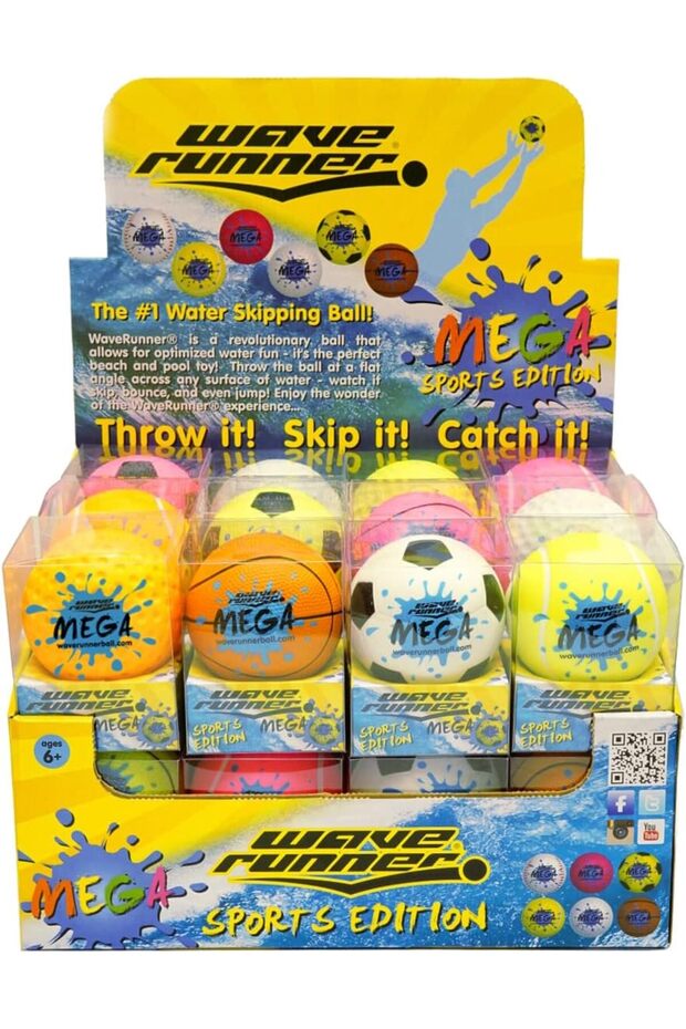 WaveRunner Mega Ball 9cm 4 Asst.