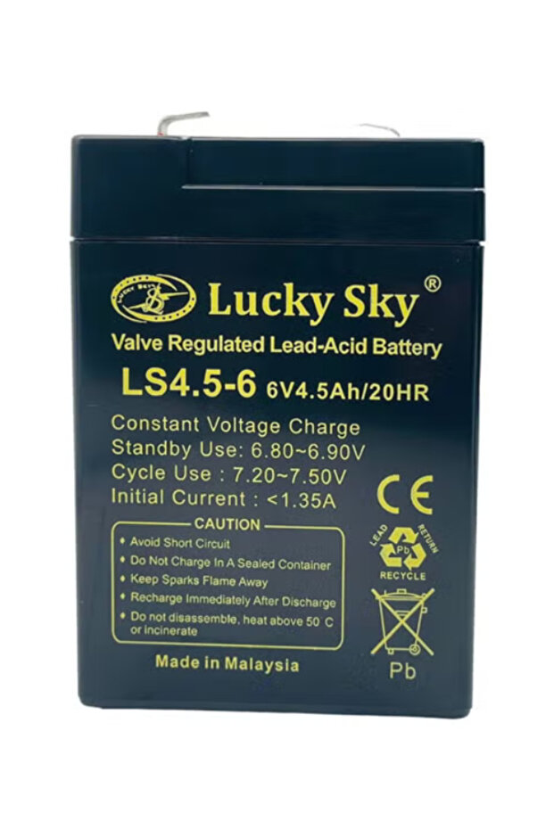 6V 4.5Ah Sealed Lead Acid Rechargeable Battery – Maintenance-Free SLA Battery