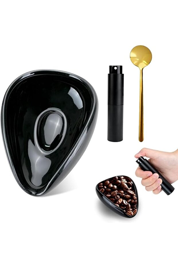 كوب قياس حبوب القهوة، مجموعة أكواب قياس سيراميك وزجاجة رش للإسبريسو، حاوية حبوب، وعاء