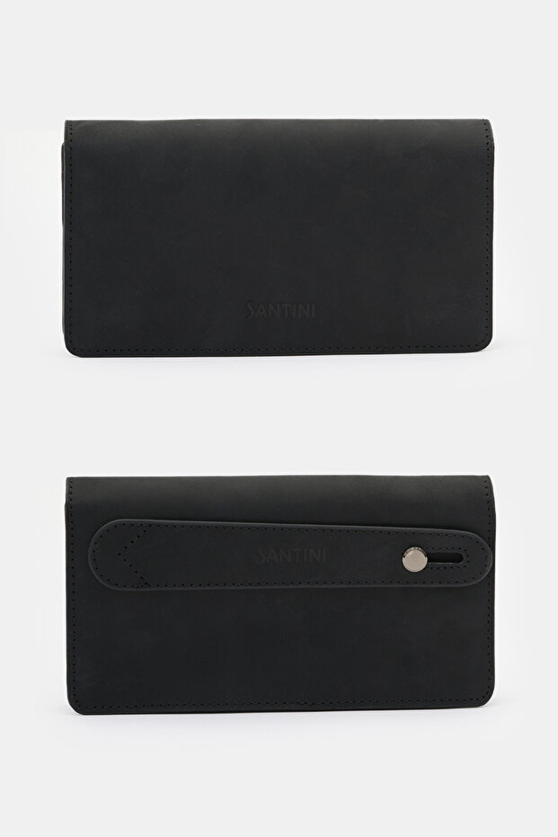 Men's Wallet Genuine Leather Men's Card Holder Functional Long Wallet Phone Coin Mason