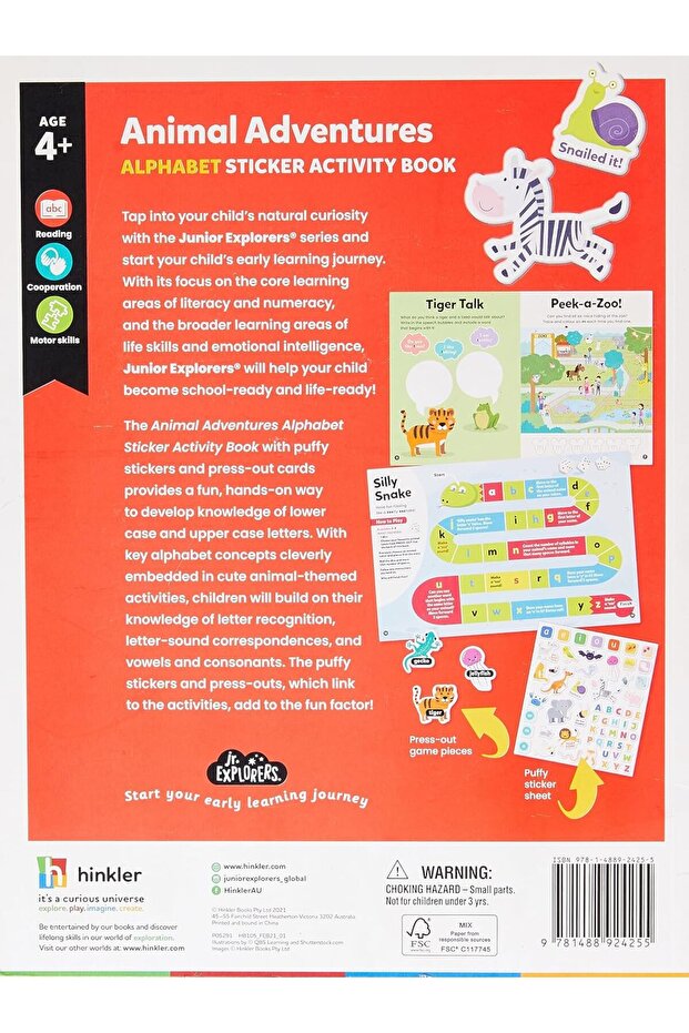 Junior Explorers: Animal Adventures Alphabet Activity Book