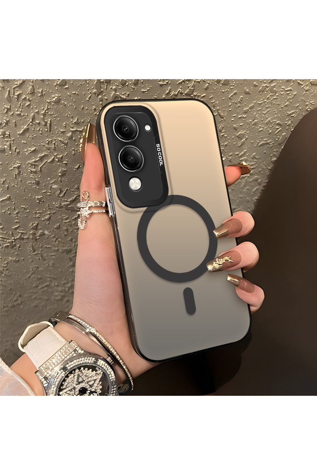 Vivo Y04 Compatible Minimal Printed Ring-Looking Hard Case, Does Not Have Magnetic Features