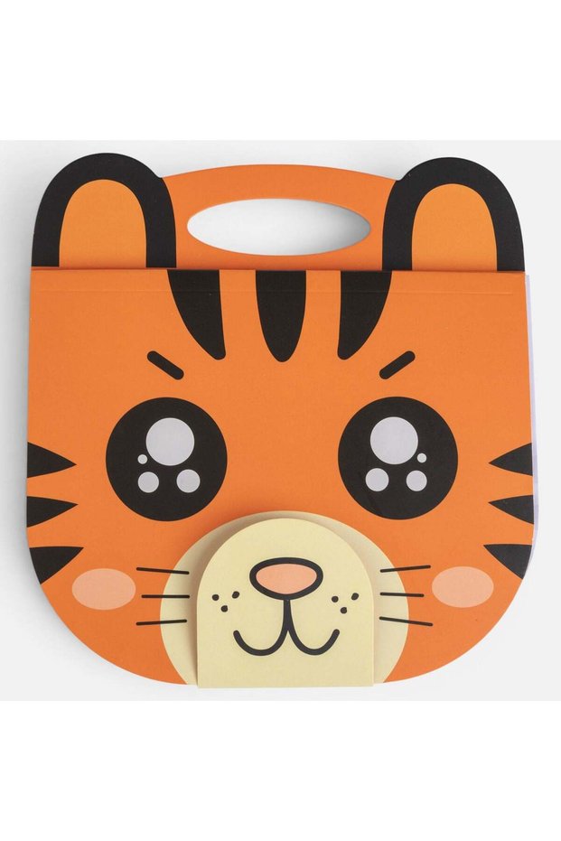 Notebook with Handle Tiger Pattern 15x16cm - 60 Sheets
